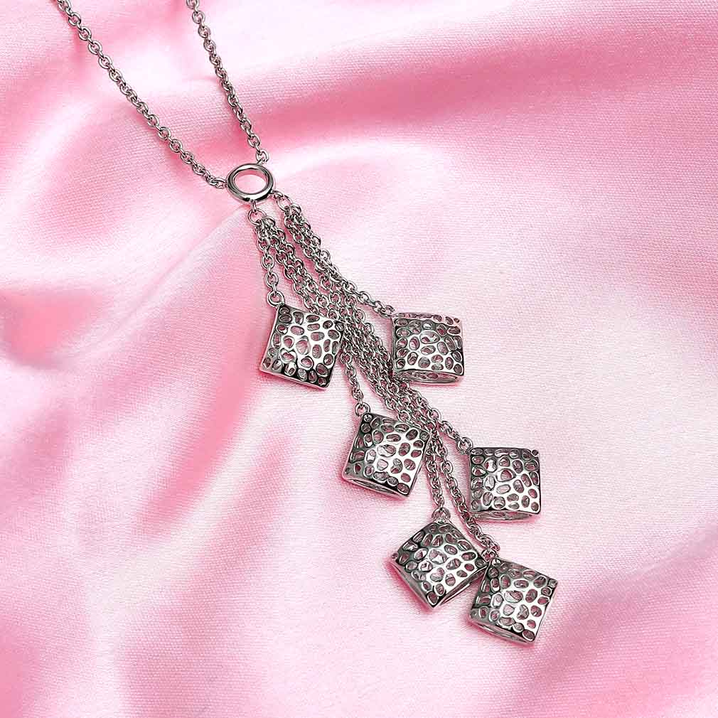 Rachel Galley Silver Molto Spike Loop Necklace | Nettletons Jewellers