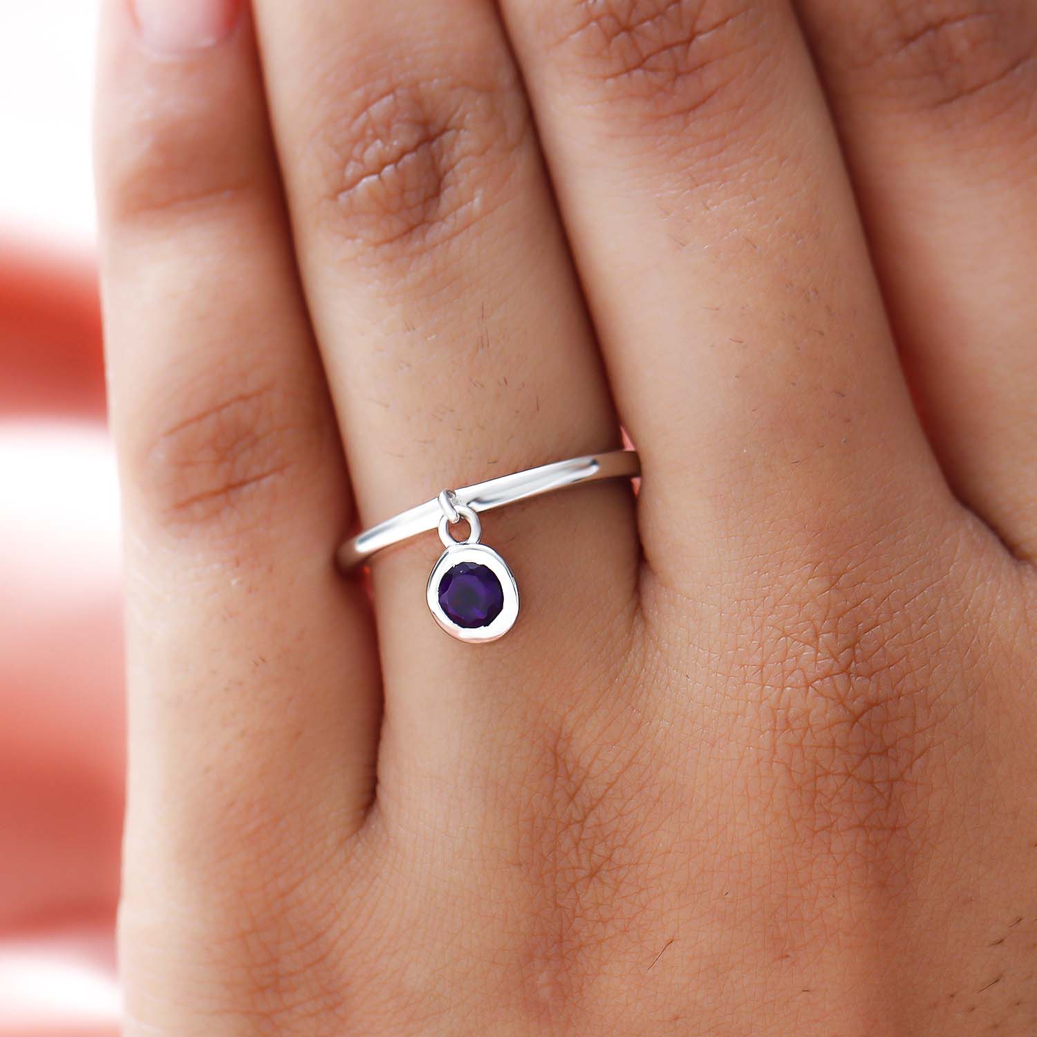 Charm on sale birthstone rings