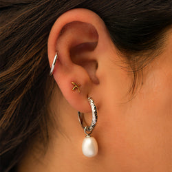 Grecian Pearl Drop Earrings