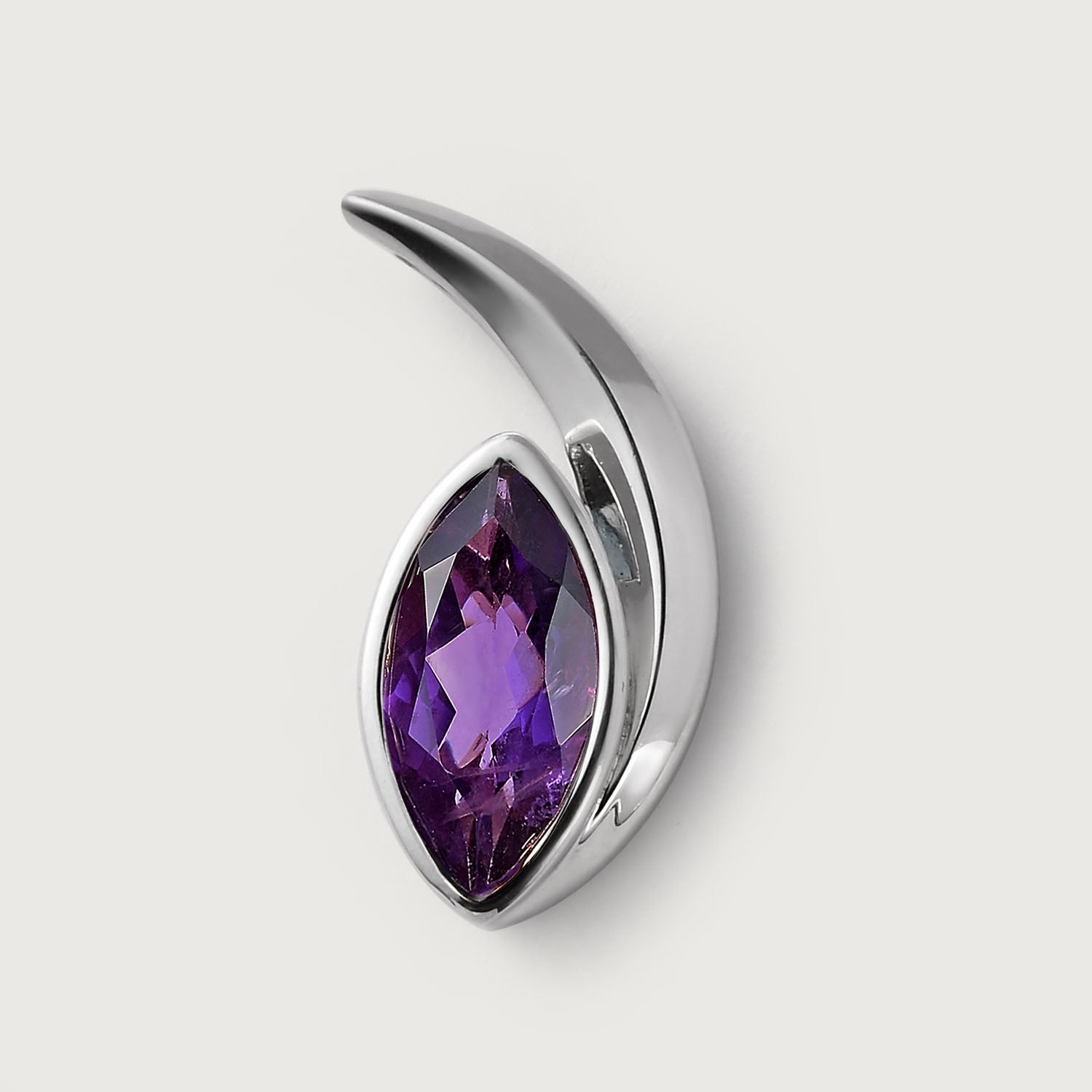 Surf Moon Pendant Amethyst