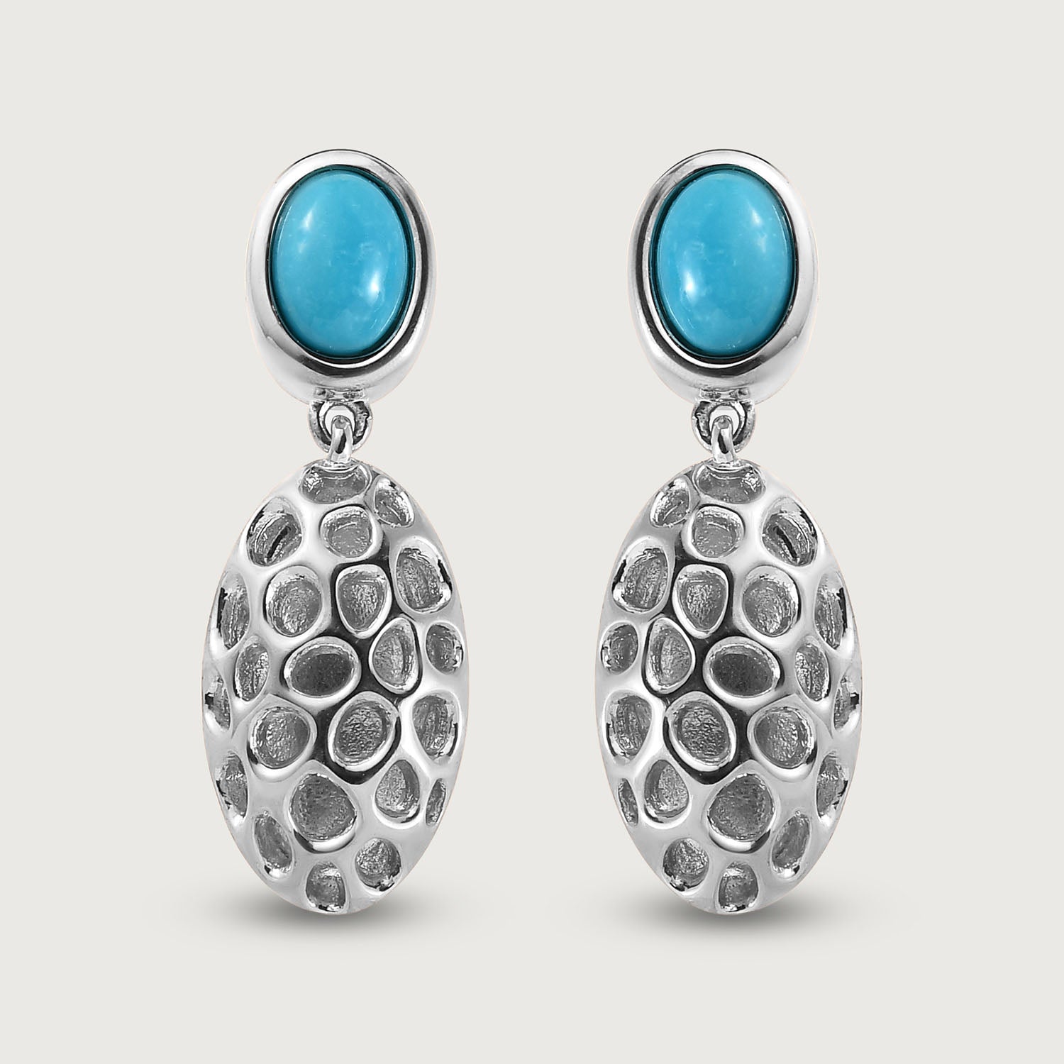 Lattice Pebble Drop Earrings Sleeping Beauty