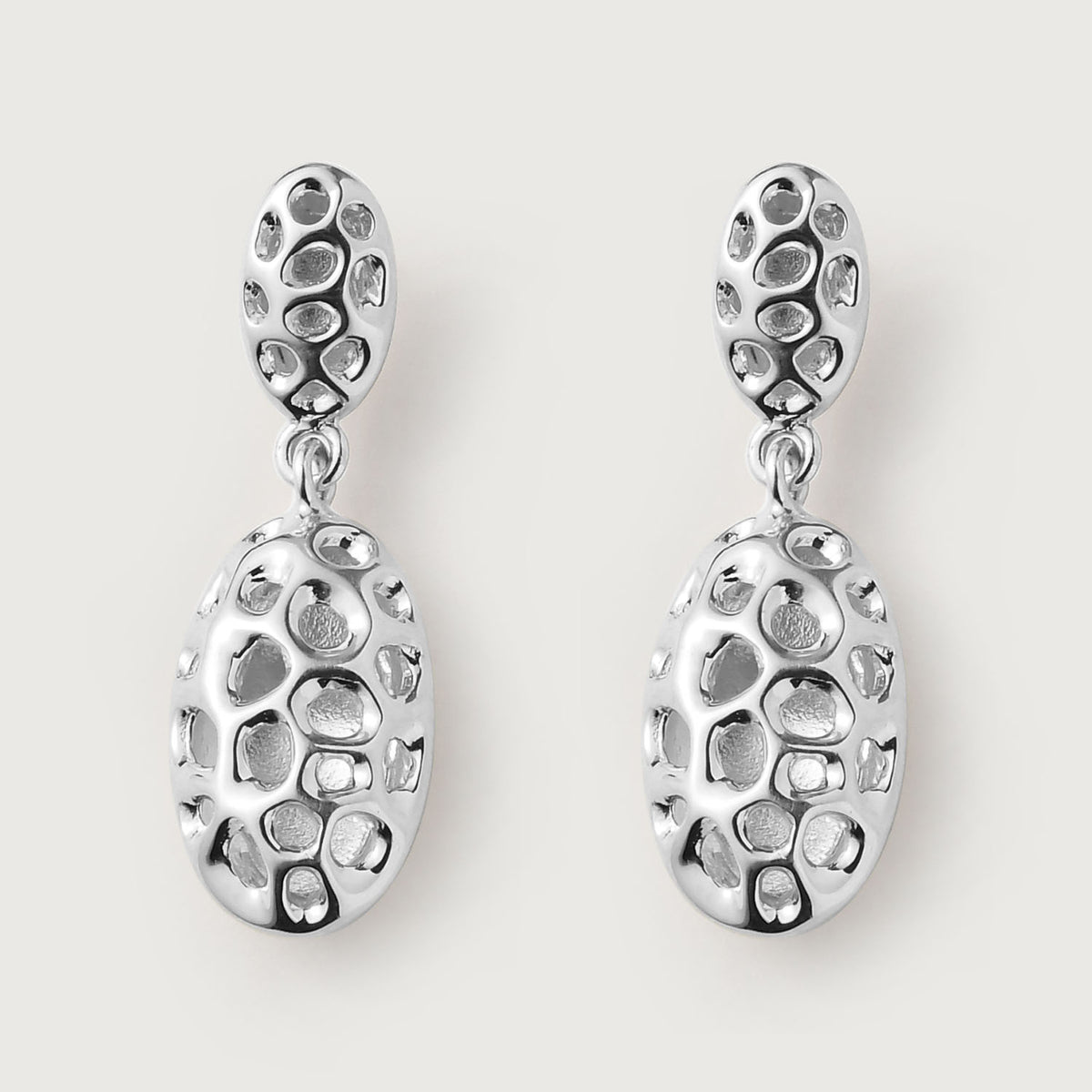 Lattice Pebble Drop Earrings