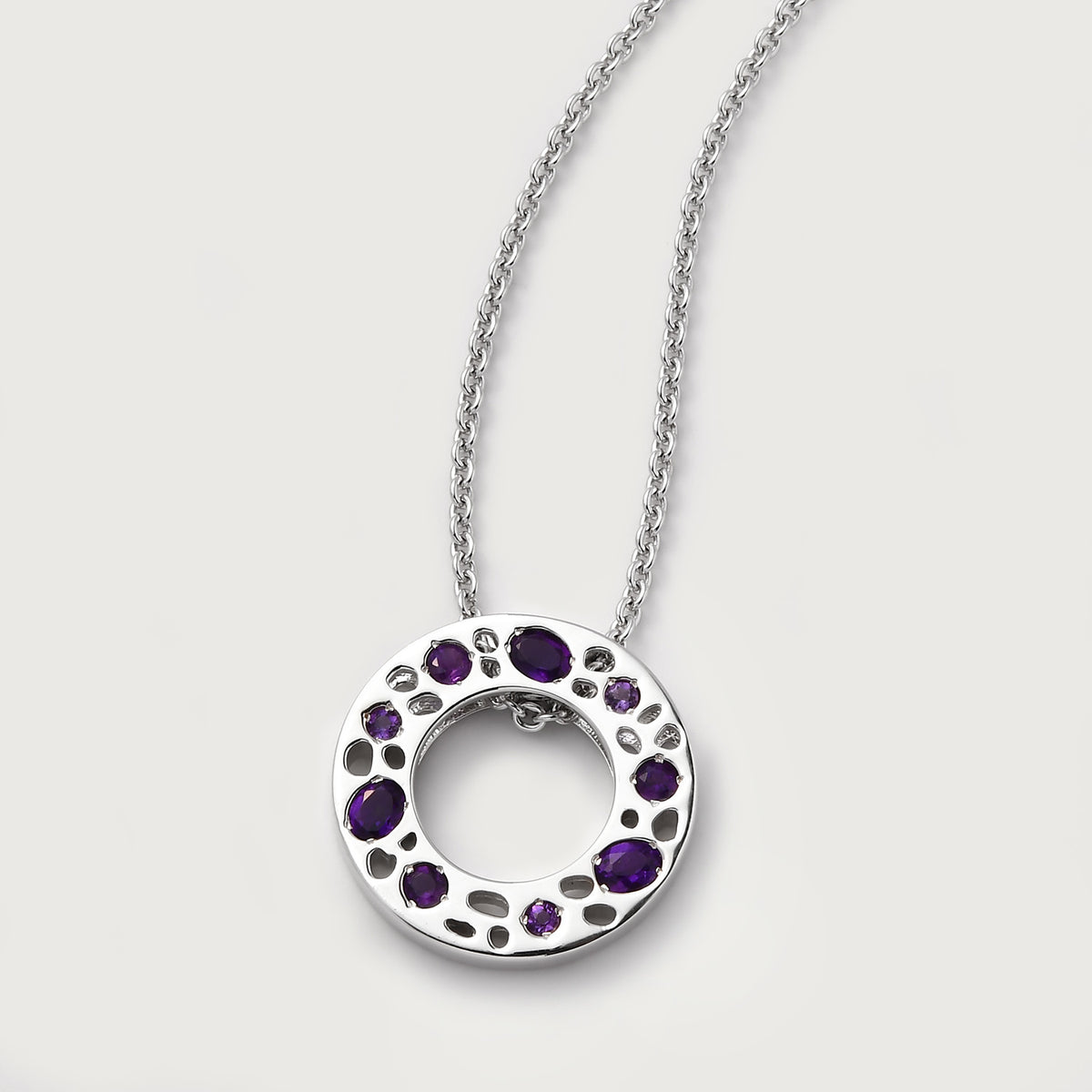 Lattice Eternity Necklace Amethyst