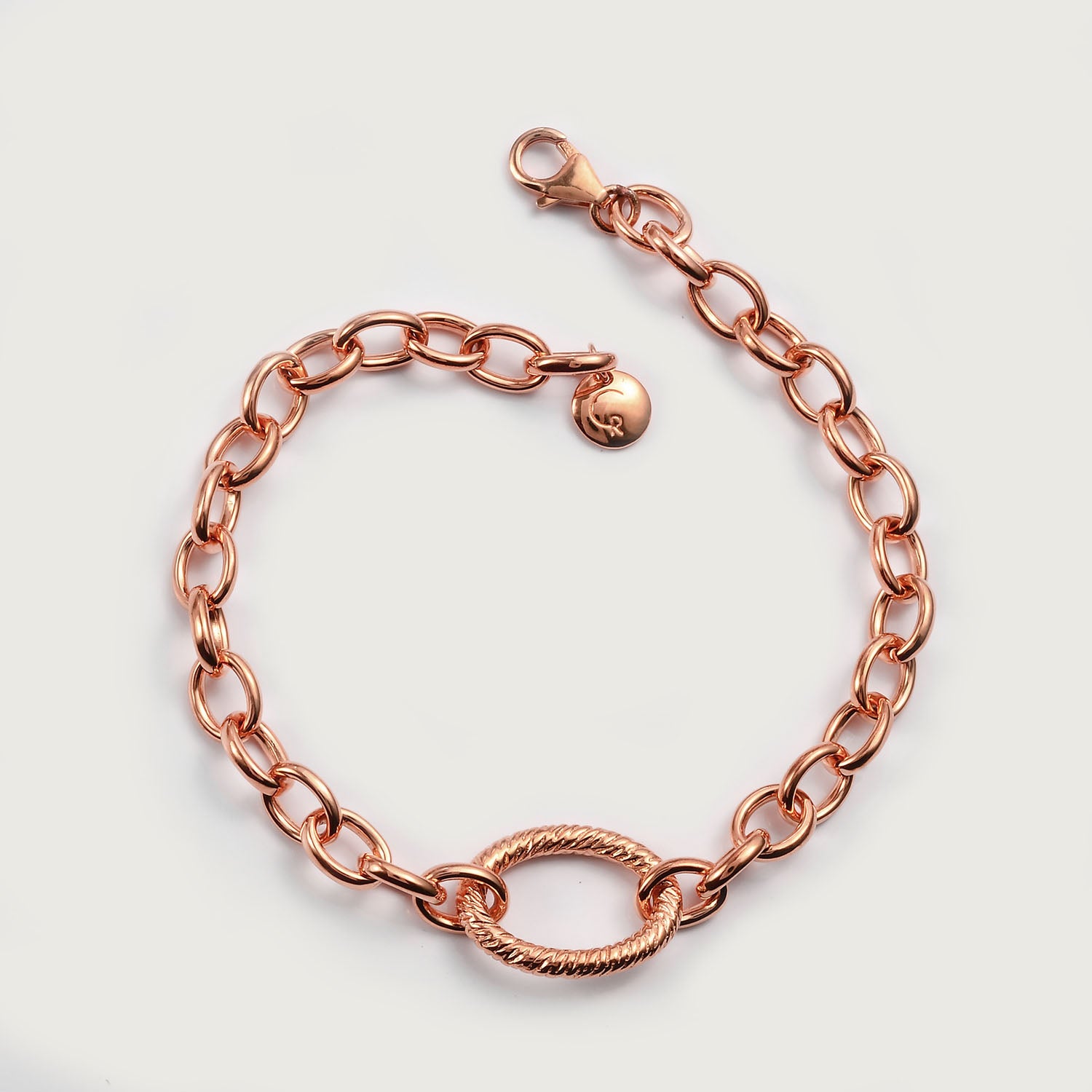 Ocean Link Bracelet - 18K Rose Gold Vermeil - Rachel Galley