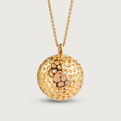Lattice Globe Necklace with Rose Quartz