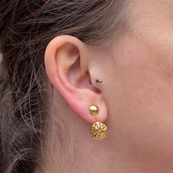 Lattice Pebble Earrings